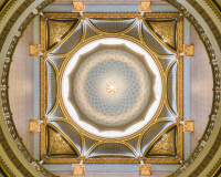A photo inside the Connecticut State Capitol rotunda.  Designed by Richard M. Upjohn, the Connecticut State Capitol was constructed between 1871 and 1878, incorporating both Gothic and French Renaissance styles.  The Connecticut State Capitol is a National Historic Landmark.  This photo © Capitolshots Photography/TwoFiftyFour Photos, LLC, ALL RIGHTS RESERVED.